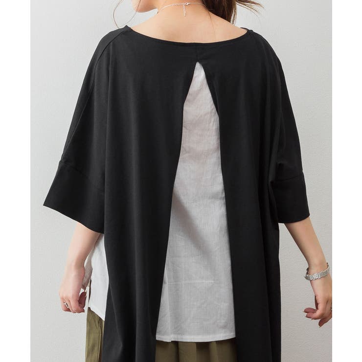 異素材重ね着風プルオーバー | atONE | 詳細画像9 