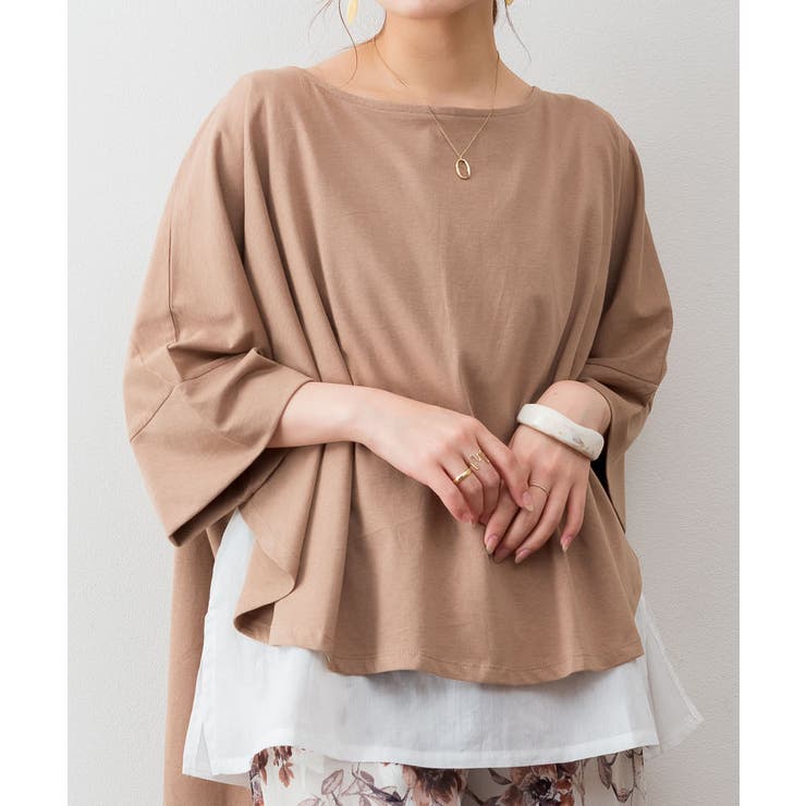 異素材重ね着風プルオーバー | atONE | 詳細画像17 