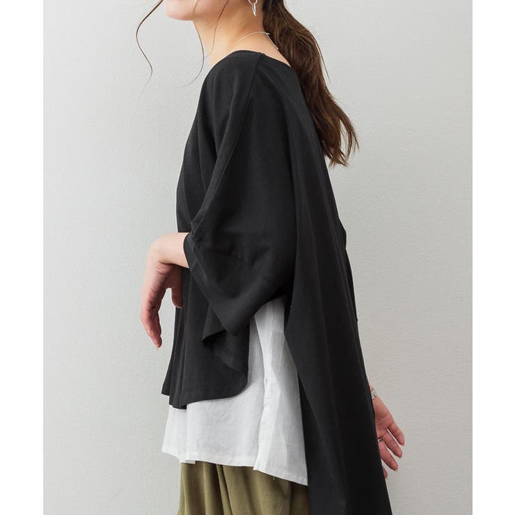 異素材重ね着風プルオーバー | atONE | 詳細画像8 