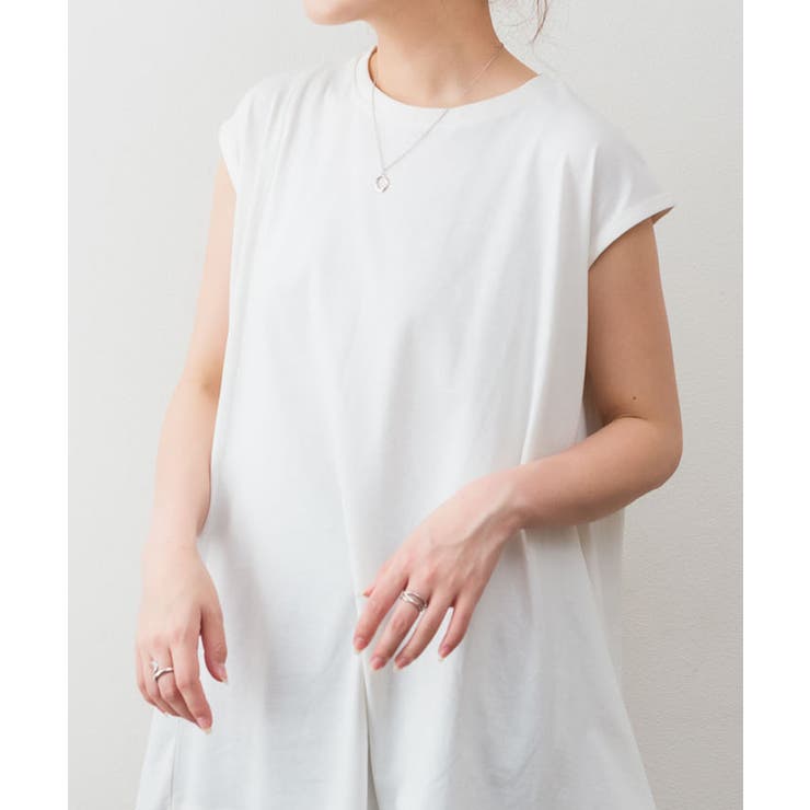 アシメフレンチスリーブカットソー | atONE | 詳細画像10 