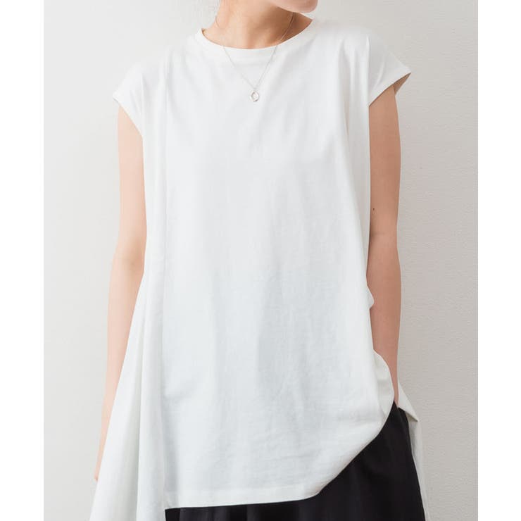 アシメフレンチスリーブカットソー | atONE | 詳細画像7 