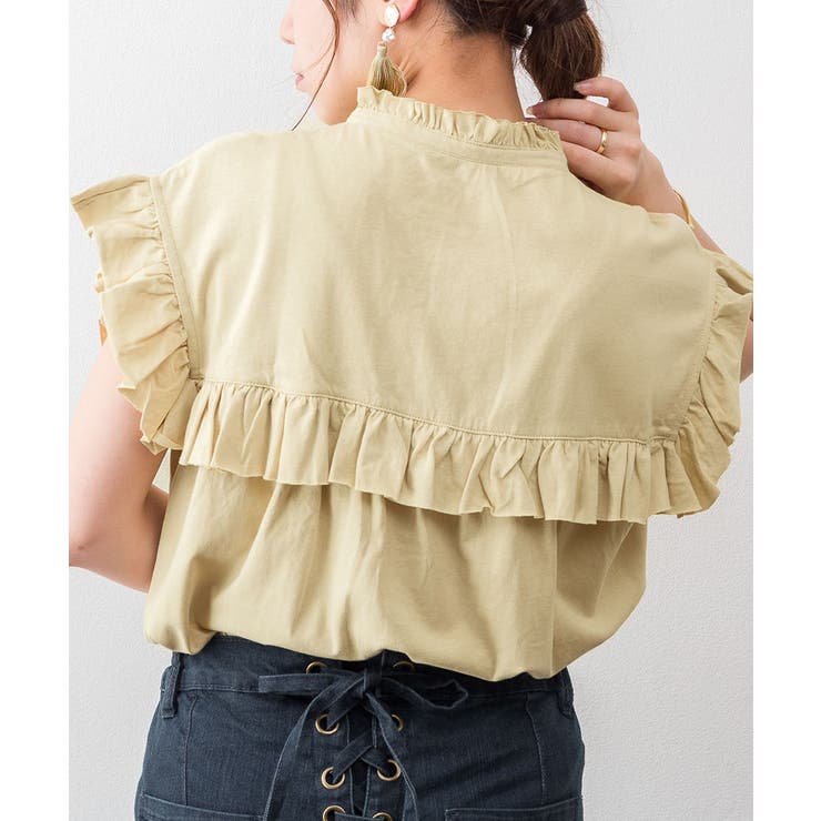 前後2WAYフリルブラウス風カットソー | atONE | 詳細画像18 