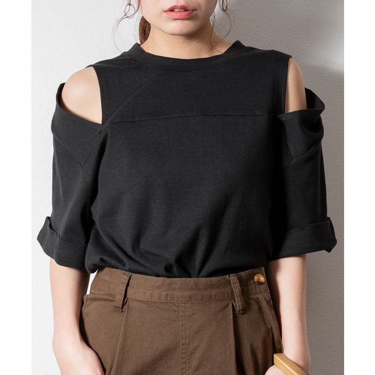 ショルダーオープン半袖Tシャツ | atONE | 詳細画像9 