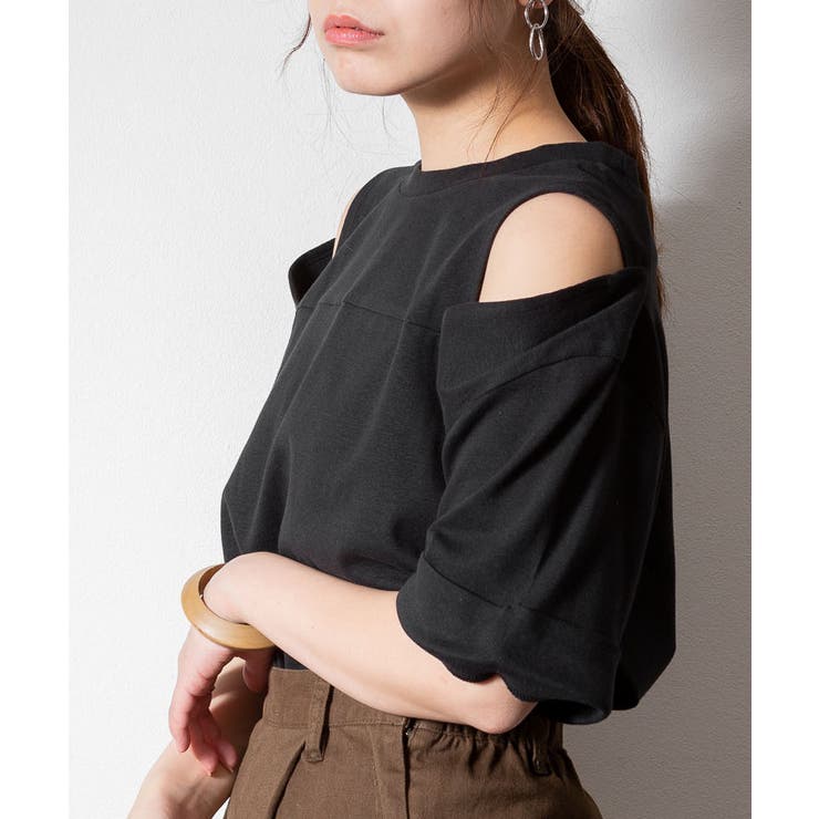 ショルダーオープン半袖Tシャツ | atONE | 詳細画像10 