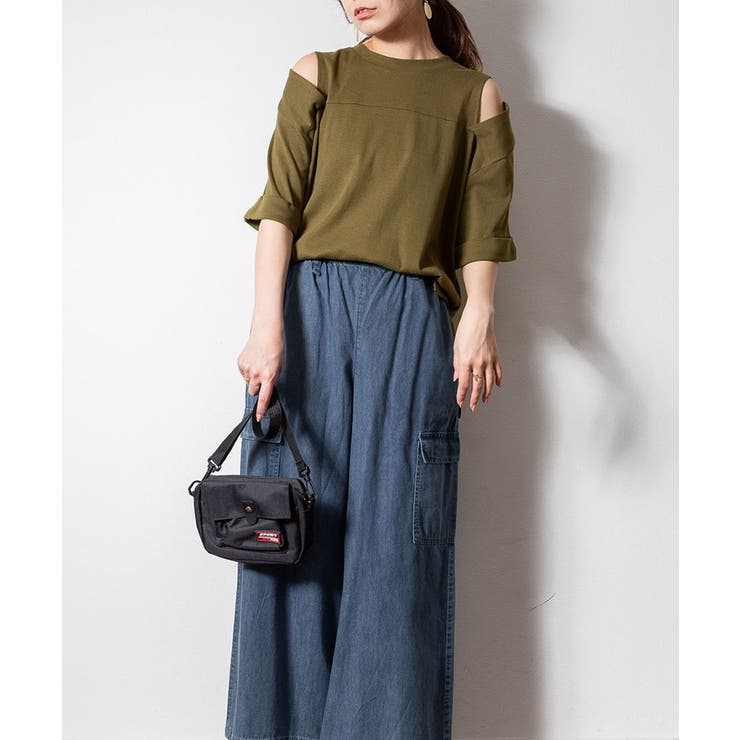 ショルダーオープン半袖Tシャツ | atONE | 詳細画像18 