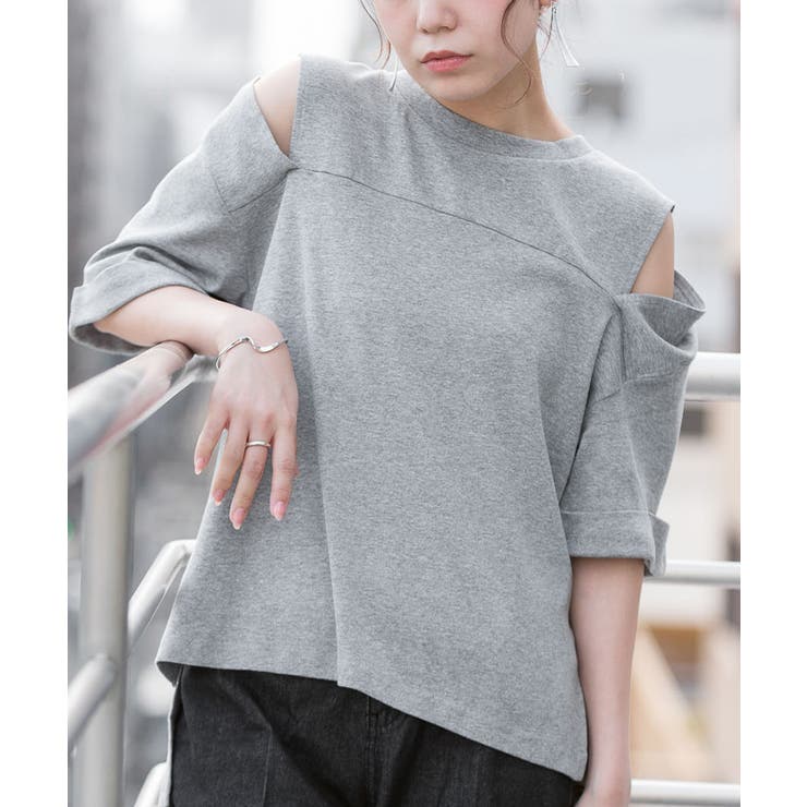 ショルダーオープン半袖Tシャツ | atONE | 詳細画像21 