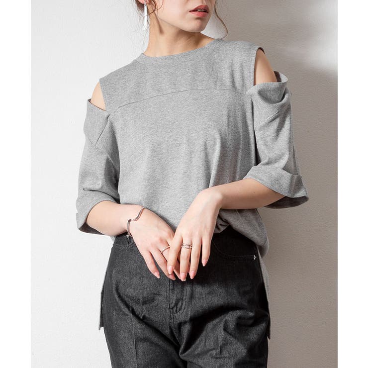 ショルダーオープン半袖Tシャツ | atONE | 詳細画像22 