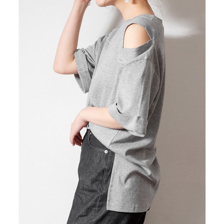 ショルダーオープン半袖Tシャツ | atONE | 詳細画像23 