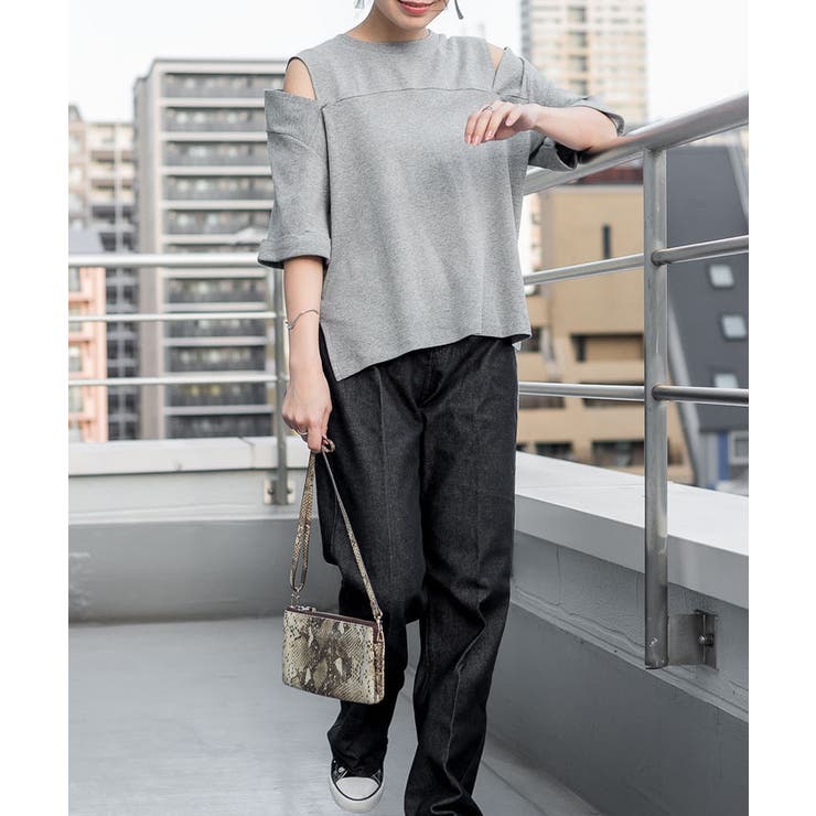 ショルダーオープン半袖Tシャツ | atONE | 詳細画像26 