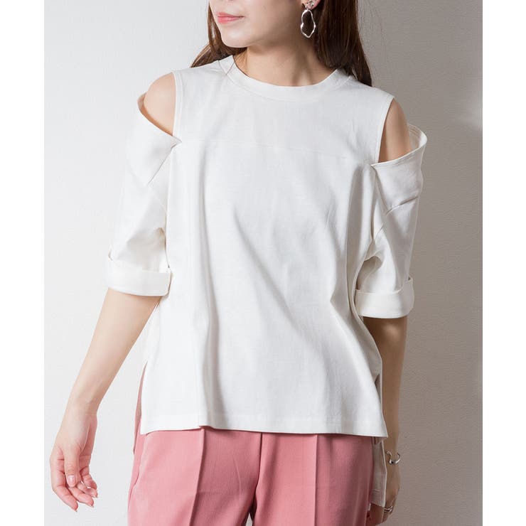 ショルダーオープン半袖Tシャツ | atONE | 詳細画像29 