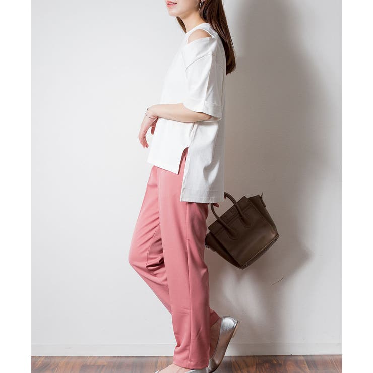 ショルダーオープン半袖Tシャツ | atONE | 詳細画像33 