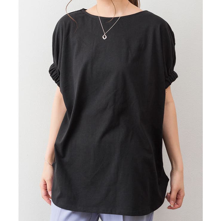 前後2WAYゴムギャザースリーブカットソー | atONE | 詳細画像9 