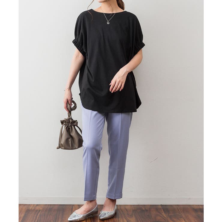 前後2WAYゴムギャザースリーブカットソー | atONE | 詳細画像12 