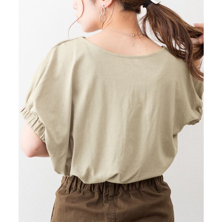 前後2WAYゴムギャザースリーブカットソー | atONE | 詳細画像18 