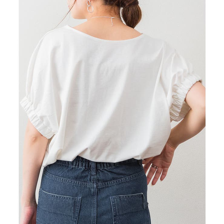 前後2WAYゴムギャザースリーブカットソー | atONE | 詳細画像25 