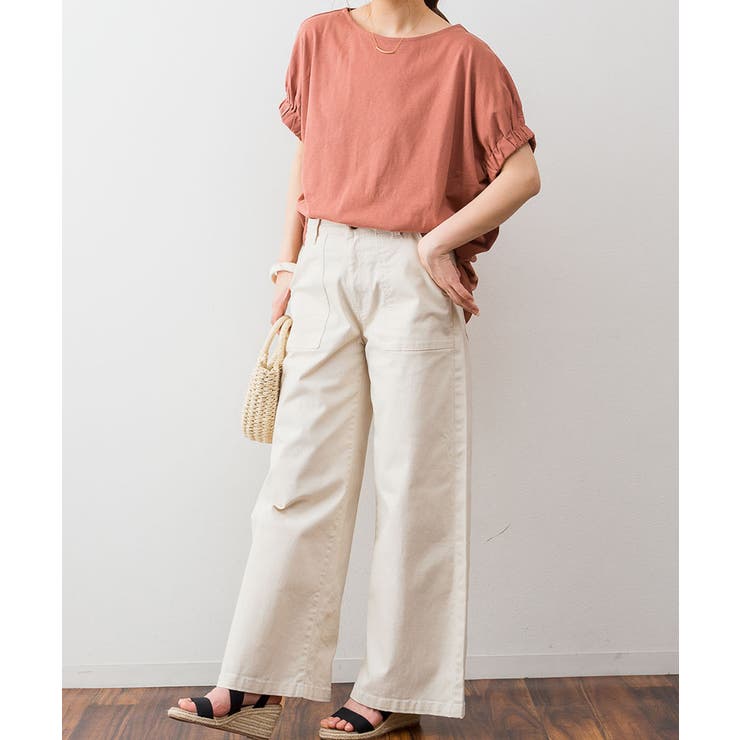 前後2WAYゴムギャザースリーブカットソー | atONE | 詳細画像34 