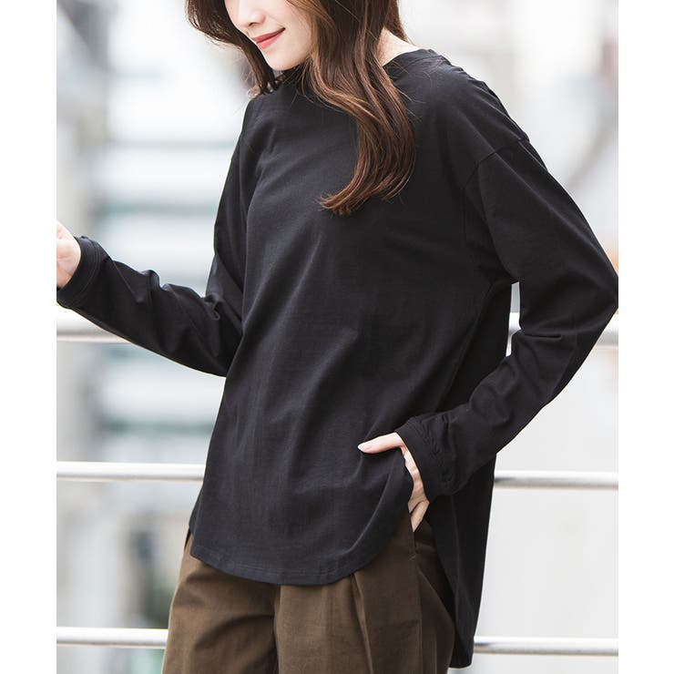 天竺ラウンドヘムロンTシャツ | atONE | 詳細画像11 