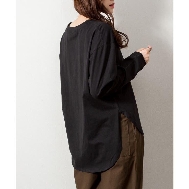 天竺ラウンドヘムロンTシャツ | atONE | 詳細画像12 