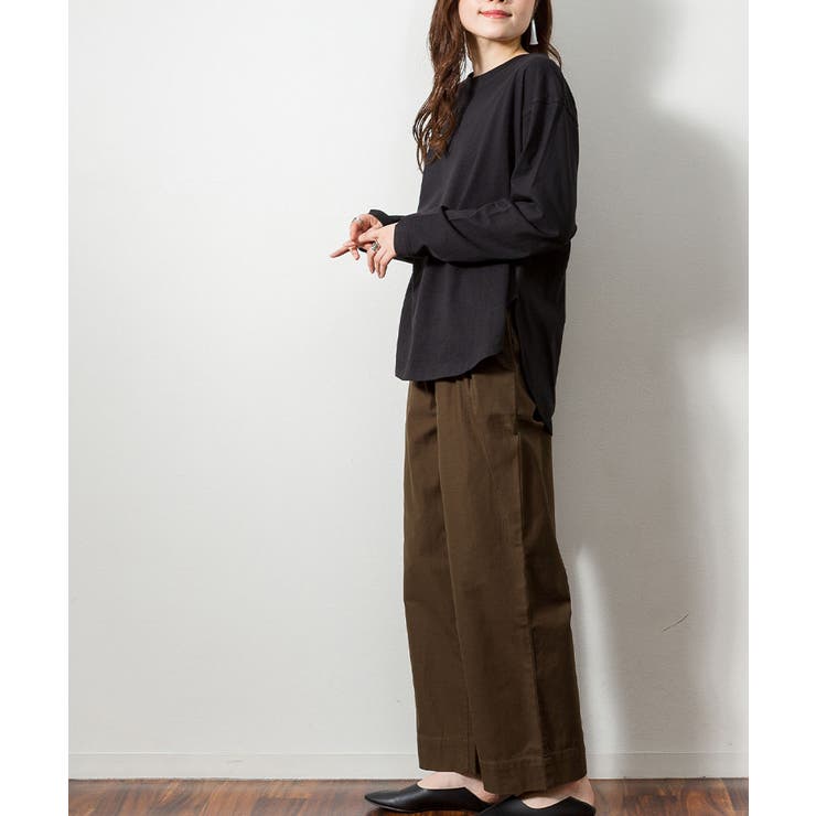 天竺ラウンドヘムロンTシャツ | atONE | 詳細画像14 