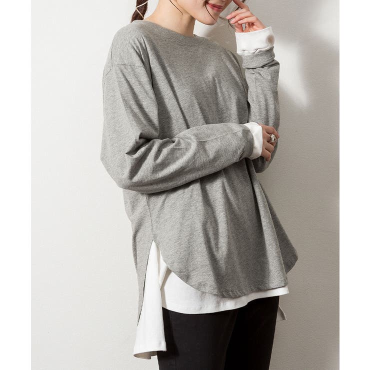 天竺ラウンドヘムロンTシャツ | atONE | 詳細画像20 