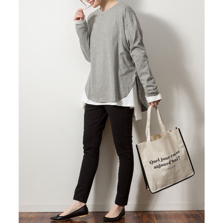 天竺ラウンドヘムロンTシャツ | atONE | 詳細画像24 