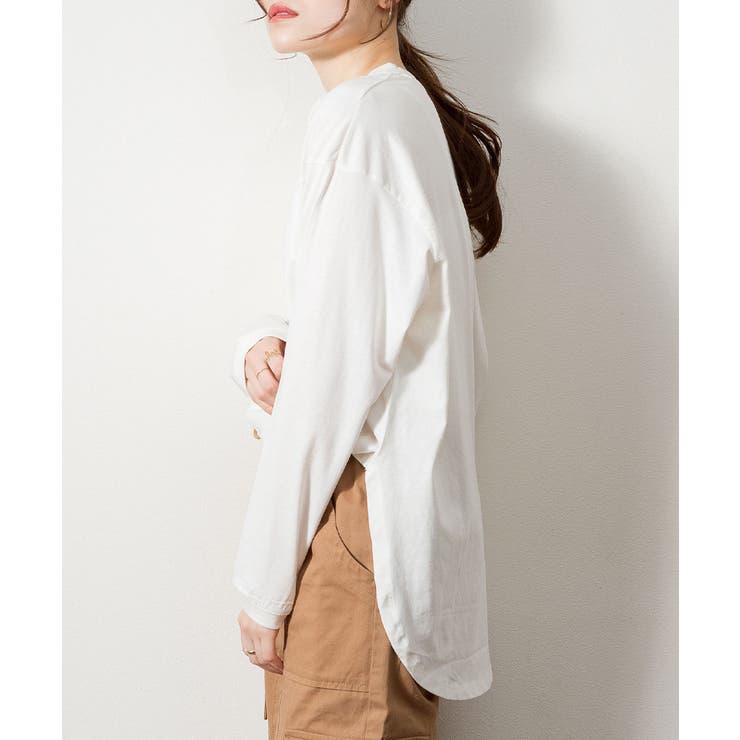 天竺ラウンドヘムロンTシャツ | atONE | 詳細画像26 