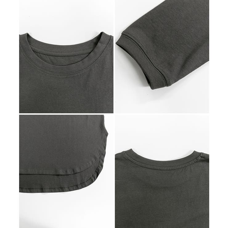 天竺ラウンドヘムロンTシャツ | atONE | 詳細画像34 