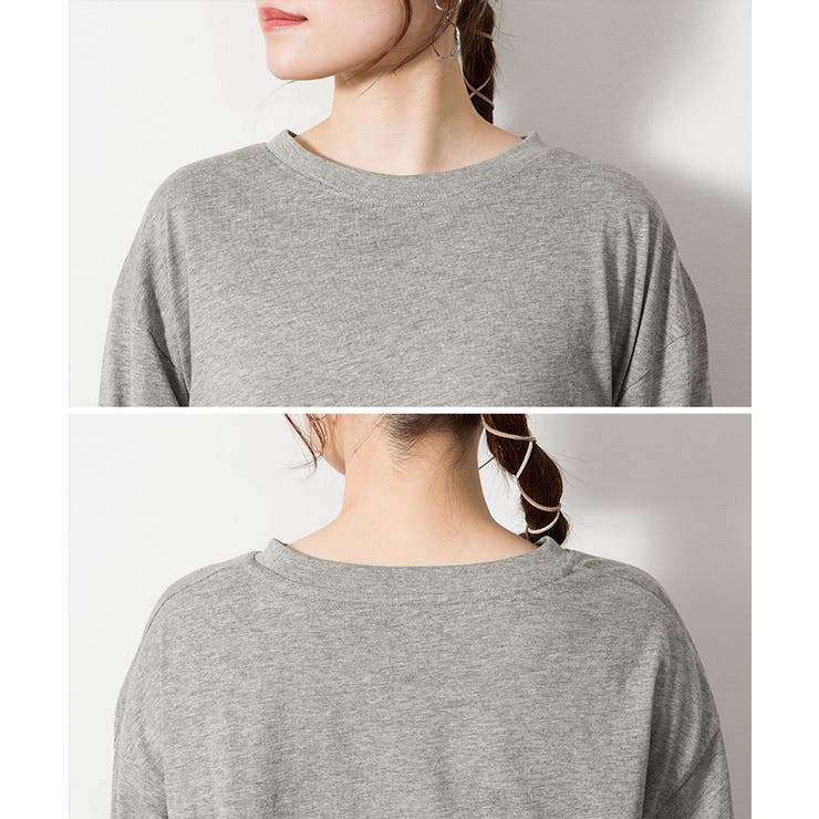 天竺ラウンドヘムロンTシャツ | atONE | 詳細画像35 