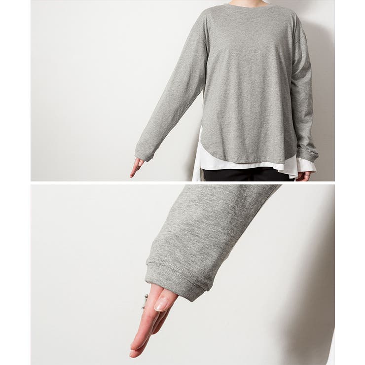 天竺ラウンドヘムロンTシャツ | atONE | 詳細画像36 