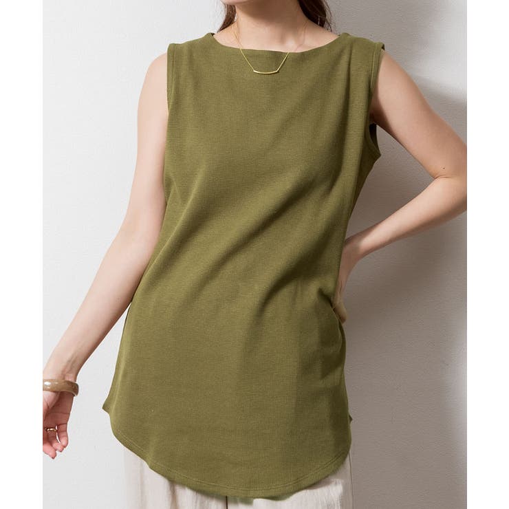 ボートネックワッフルタンクトップ | atONE | 詳細画像20 