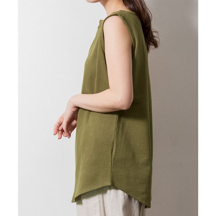 ボートネックワッフルタンクトップ | atONE | 詳細画像21 