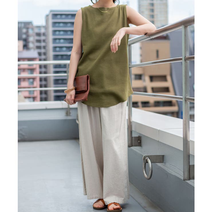 ボートネックワッフルタンクトップ | atONE | 詳細画像23 