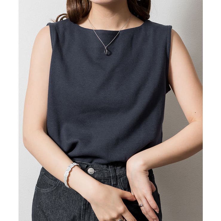 ボートネックワッフルタンクトップ | atONE | 詳細画像34 