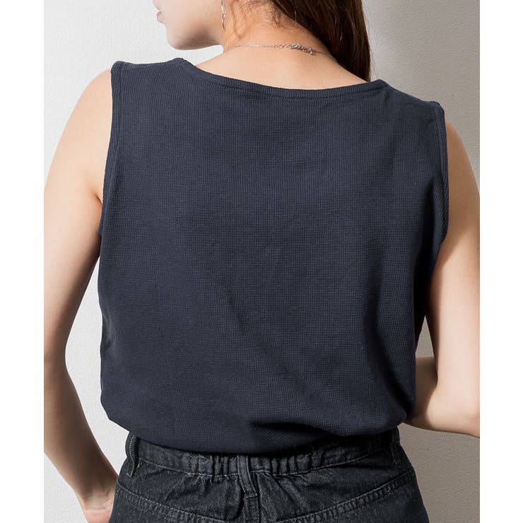 ボートネックワッフルタンクトップ | atONE | 詳細画像36 