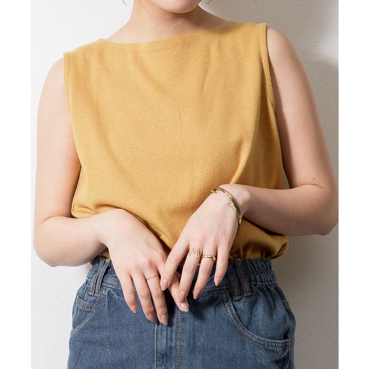 ボートネックワッフルタンクトップ | atONE | 詳細画像41 