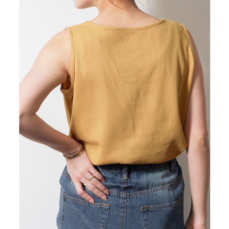 ボートネックワッフルタンクトップ | atONE | 詳細画像43 