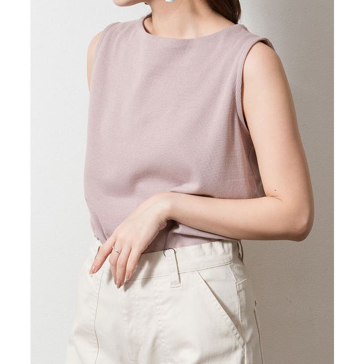 ボートネックワッフルタンクトップ | atONE | 詳細画像48 