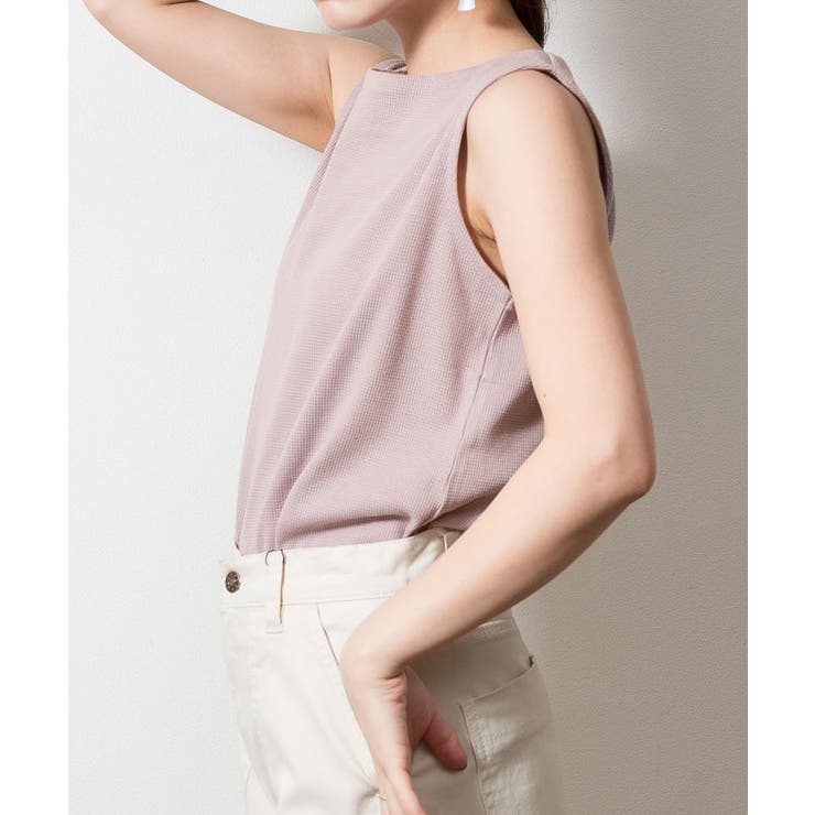ボートネックワッフルタンクトップ | atONE | 詳細画像49 