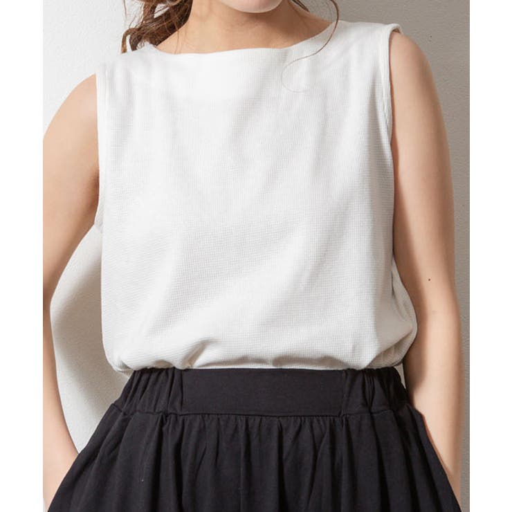ボートネックワッフルタンクトップ | atONE | 詳細画像55 
