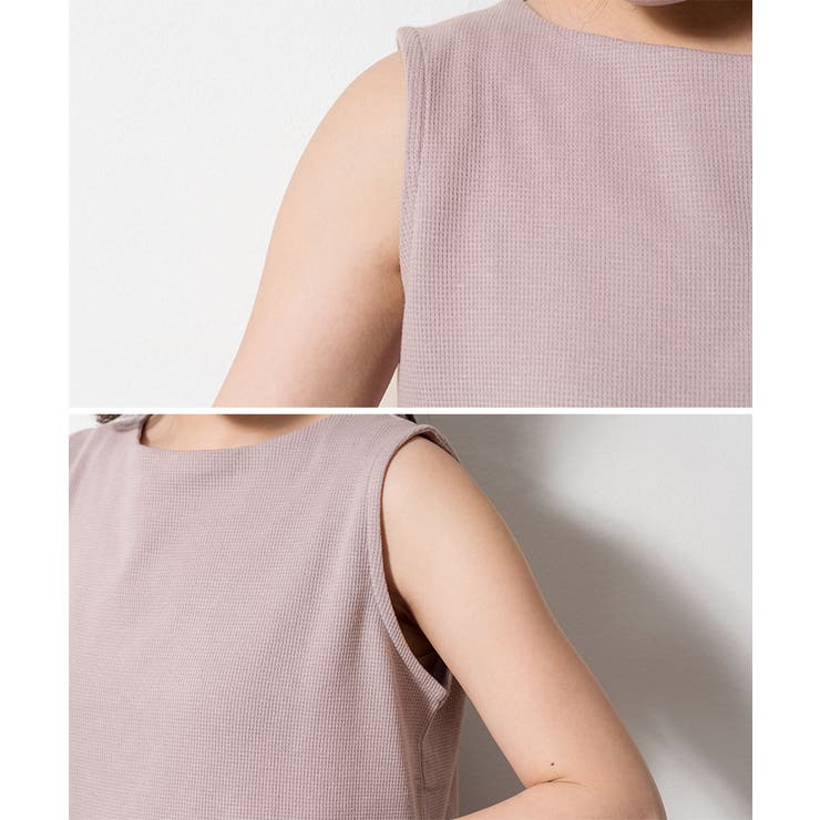 ボートネックワッフルタンクトップ | atONE | 詳細画像65 