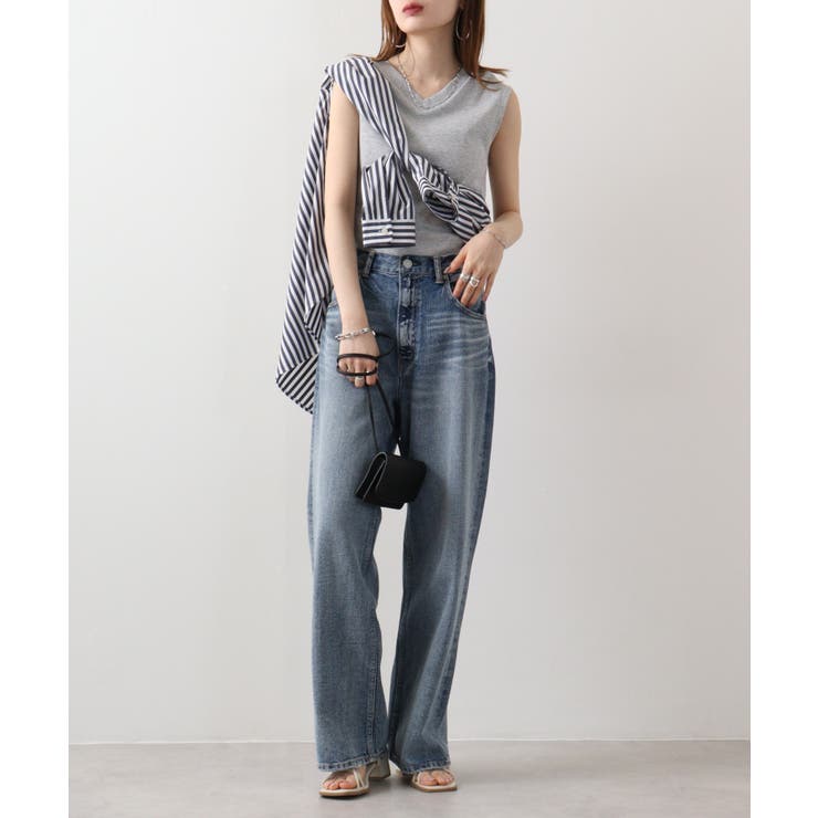 Vネックリブノースリーブ | atONE | 詳細画像53 