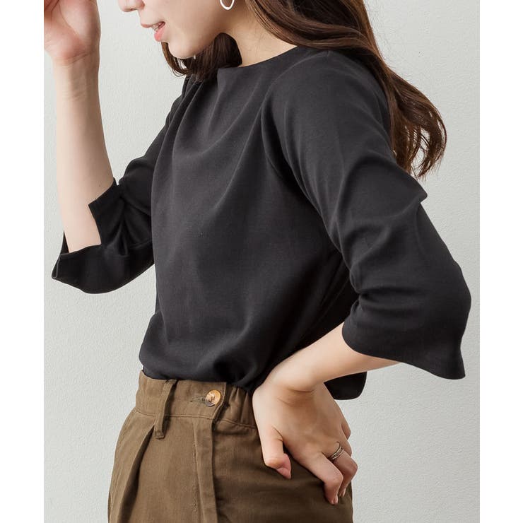 ボートネック七分袖プルオーバー | atONE | 詳細画像10 