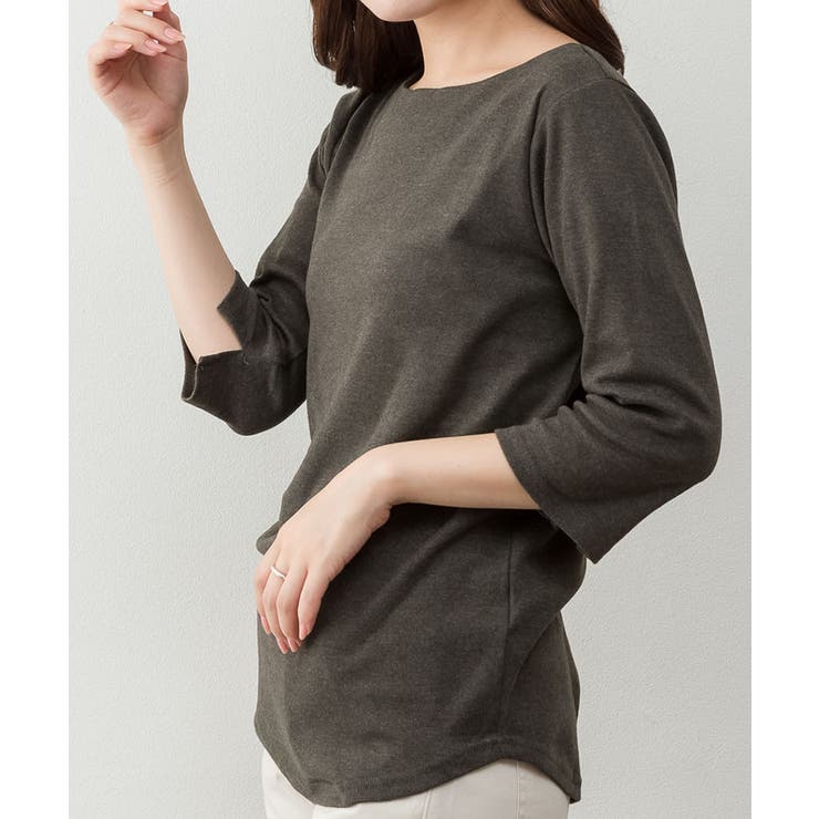 ボートネック七分袖プルオーバー | atONE | 詳細画像17 