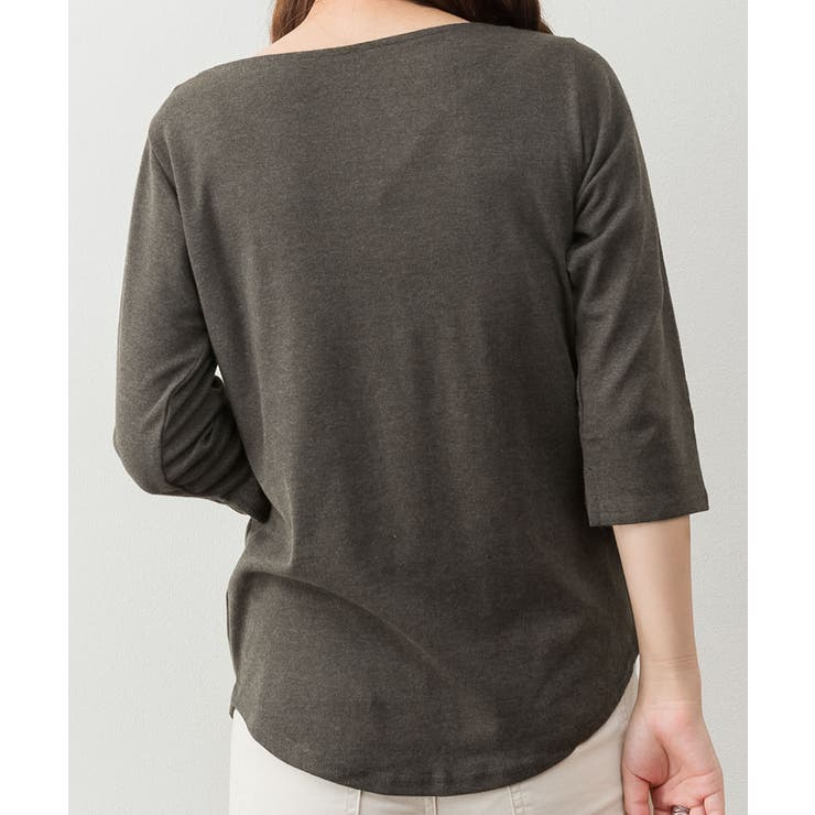 ボートネック七分袖プルオーバー | atONE | 詳細画像18 