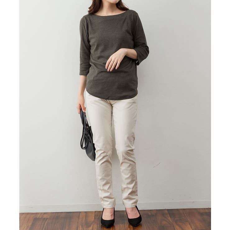 ボートネック七分袖プルオーバー | atONE | 詳細画像20 