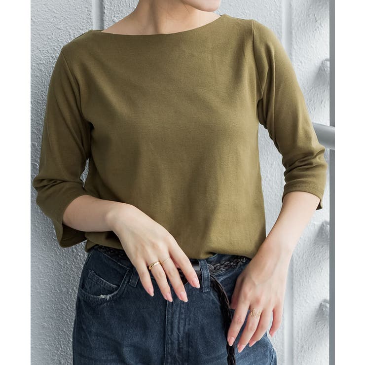 ボートネック七分袖プルオーバー | atONE | 詳細画像23 