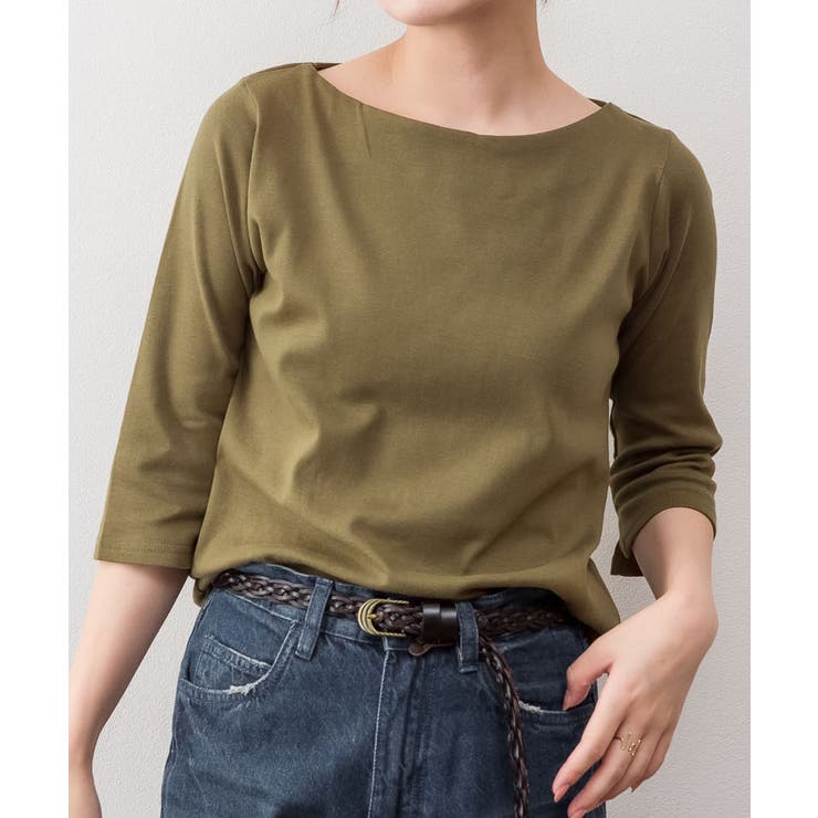 ボートネック七分袖プルオーバー | atONE | 詳細画像24 