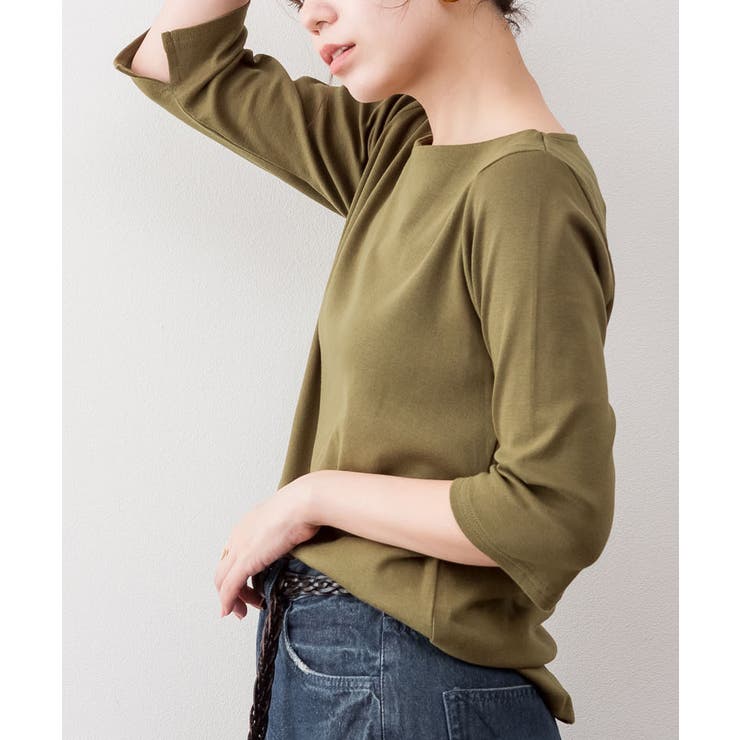 ボートネック七分袖プルオーバー | atONE | 詳細画像25 