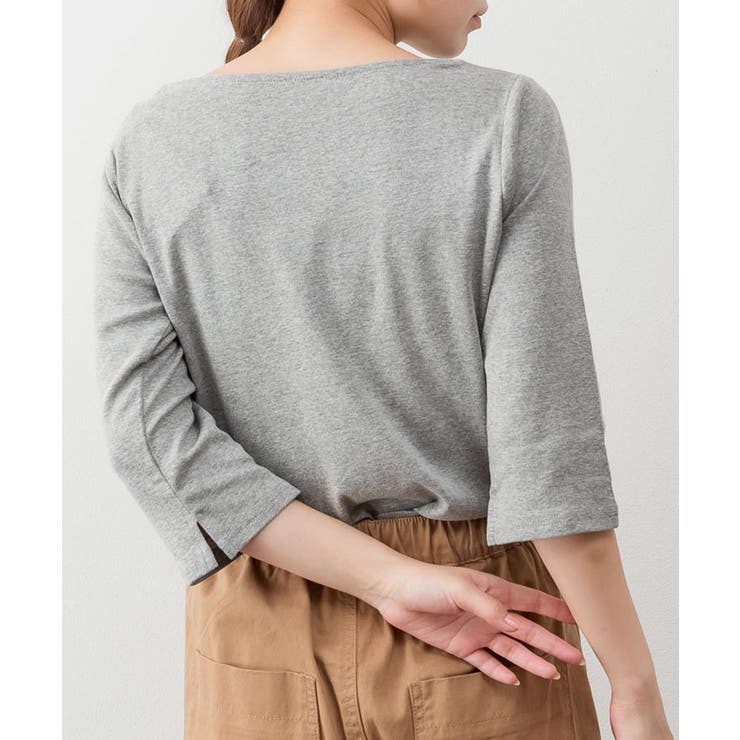 ボートネック七分袖プルオーバー | atONE | 詳細画像32 