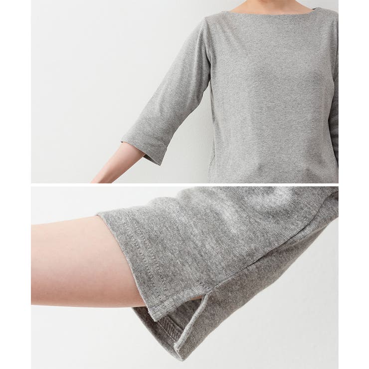 ボートネック七分袖プルオーバー | atONE | 詳細画像47 